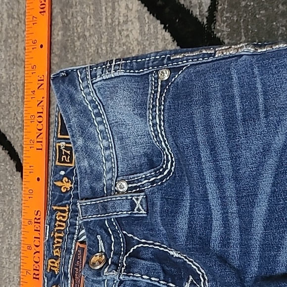 ROCK REVIVAL BETTY EMBROIDERED RHINESTONES SKINNY DENIM JEAN - Picture 7 of 16